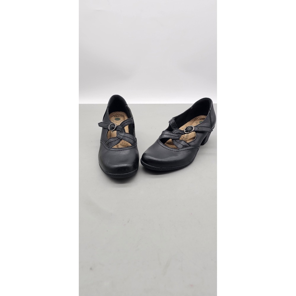 Earth Origins Melody 2018F Womens Black Leather Mary Jane Heels Shoes 6M